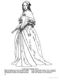 Colonial And Early American Fashions Coloring Page Colorful Fashion Fashion Books Baroque Fashion