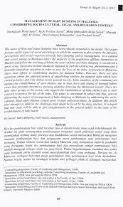 Some problem for one age may differ from the problem of another age, or they may be just the same. Pdf Management Of Baby Dumping In Malaysia A Qualitative Study