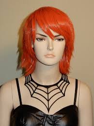 Goth Leather Spider Web Choker Necklace