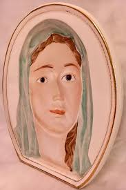 Vintage Jesus Christ & Virgin Mary Religious Icon Optical Illusion Eyes  Follow