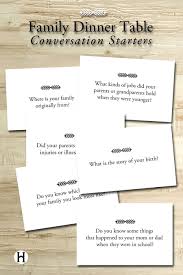 20 Questions For The Family Dinner Table The Mormon Home Family Dinner Table Dinner Table Games Dinner Games