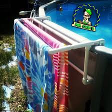 A New Towel Rack Table For Our Pool Pool Pvc Diy Pool Storage Pool Decor Diy Pool