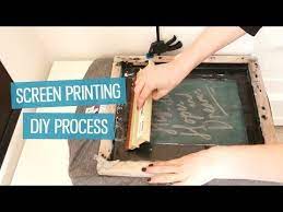 Using your squeegee, gently butter the ink across the image area the screen but do not press down on it yet. How To Screen Print T Shirts At Home Diy Method Charlimarietv Youtube Diyshirtsprinting Diy Screen Printing Diy Prints Screen Printing