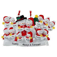 Personalized Snow Family Of 13 Christmas Ornament Personalized Ornaments For You