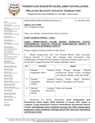 1 mac 2021 kepada pihak berkuasa yang berkenaan, tuan, surat kebenaran rentas daerah. Surat Edaran Pikm Ke 1 2021 Surat Kementerian Dalam Negeri Berkaitan Status Perkhidmatan Industri Kawalan Keselamatan Swasta Di Malaysia Susulan Wabak Covid 19 Pikm My