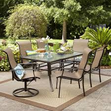 7 Pc Outdoor Patio Yard Pool Storage Furniture Seats 4 Tempered Glass Dining Set Gardenoasis Patio Clearance Patio Furniture Outdoor Patio Set