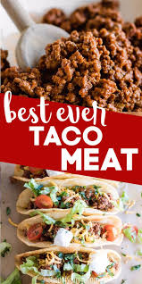 Best Ground Beef Taco Meat Recipe Ground Beef Tacos Homemade Tacos Taco Meat
