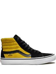 Black And Yellow Vans Shoes Vans Sk8 Hi Pro Sneakers In Black Modesens In 2020 Vans Sk8 Hi Pro Vans Vans Sk8