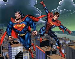 Long Hair Superman And Super Spidey