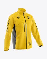 Download Men S Full Zip Jacket Mockup In Apparel Mockups On Yellow Images Object Mockups