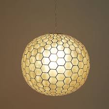 Capiz Orb Pendant Lights