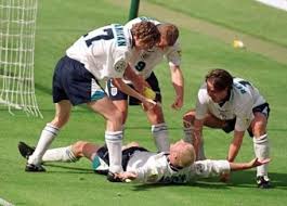 Of course, he didn't change his 'do until after the figures went into production, much to the chagrin of the guys at corinthian. The Infamous Dentist Chair Celebration Of Euro 96 England National Football Team England Football Team Paul Gascoigne