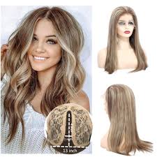 An ombre is the perfect way to transition from dark roots to bleached ends while you give your hair a chance to grow out. Amazon Com Ombre Blonde Human Hair Wigs Lace Part Wigs Pre Plucked With Baby Hair Balayage Bleached Knots Glueless 150 Density Remy Straight Hair Wig For Women 16 Inches Beauty