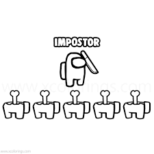 Among us is a murder mystery online multiplayer game. Among Us Coloring Pages Impostor And Five Dead Bodies Xcolorings Com