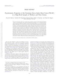 With seven kids ages 2. Pdf Psychometric Properties Of The Parenting Stress Index Short Form Psi Sf In A High Risk Sample Of Mothers And Their Infants