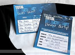 Number the hearts on the back and keep a list of the corresponding couple's names to provide the answers. Total Blackout Dinner Party