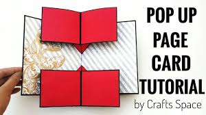 You can fold it first, then cut over the fold with a pair of scissors). Pop Up Photo Card Tutorial Elements For Scrapbook How To Make Scrapbook Pages By Crafts Space Youtube