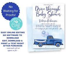 Drive Through Baby Shower Invitations Boy Drive Through Baby Shower Invitations Boy Drive By Baby Shower Invitations Video Baby Shower Bqs1 In 2020 Baby Shower Invitations For Boys Baby Shower Invitations Virtual Baby Shower Invitation