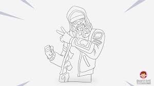 Coloring pages fortnite season 9. How To Draw Stratus Fortnite Season 9 Step By Step Drawing Tutorial With Coloring Page Draw It Cute
