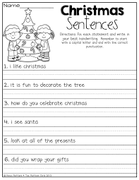 Fix Up The Christmas Sentences Christmas Writing Activities Christmas Writing Christmas Kindergarten