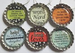 Check Out These Custom Wine Charms For Your Book Club They Re A Great Diy Bookish Gift Book Club Parties Book Lovers Gifts Bookclub Gifts