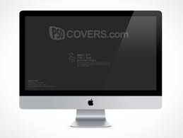 Imac001 Is The Latest Imac From Apple With A 2560 1440 Retina Display And 5mm Thin At Its Edge This Psd Cover Mockup Will Render You Imac Marketing Photos Psd