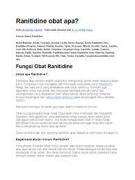 Were mixed uniformly followed by. Ranitidine Obat Apa
