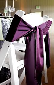 A Simple Chair Tie Can Add A Pop Of Color To A White Chair Diy Wedding Decorations Purple Chair Wedding Chairs