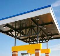 Prefabricated Metal Steel Structure Prefab Shed Truss Frame Gas Station  Canopy Building