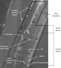 Map Of The Northern Part Of Padre Island National Seashore Showing Park Download Scientific Diagram