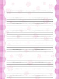 Free printable kids stationery free primary lined writing. Lined Notebook Paper Template Pink Free Printable Stationery Lined Paper For Kids Notebook Paper Template