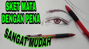Cara Membuat Sketsa Mata Dengan Bolpoin Sketsa Membuat Sketsa Menggambar Wajah