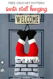 2019 Christmas Blog Hop Santa Wall Hanging Pattern Paradise Free Crochet Pattern Crochet Christmas Gifts Pattern