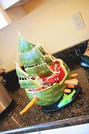 Pirate Ship Watermelon Peter Pan Birthday Party Captain Hook Jolly Roger Pirate Birthday Party Peter Pan Party 1st Boy Birthday