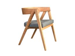 Contemporary Wooden Armchair With Padded Seat And Curved Backrest Wooden Armchair Chairs Armchairs Leather Dining Room Chairs