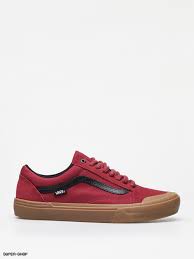 Vans Old Skool Pro Bmx Shoes Ty Morrow Biking Red Gum