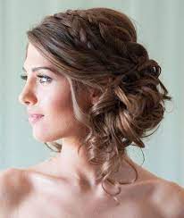 Image Result For Romantic Low Curly Side Bun Hair Styles Medium Hair Styles Homecoming Hairstyles