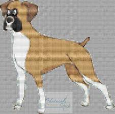 Small Boxer Dog Cross Stitch Chart Advanced Cross Stitch