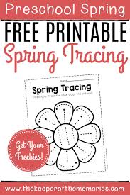 Before writing letters and numbers, have your child work on easy and simple line tracing activities first. Free Printable Tracing Spring Preschool Worksheets The Keeper Of The Memories