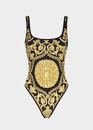 Pin By Marybmegsam On Swim Suits Versace Gold Swimwear Fashion Versace Fashion