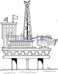 Coloring Image Of Oil Rig Free Drawing Of Oil Platform Bw From The Category Banks Computers Oil Platform Oils Oil Rig