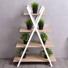 Thielen 4 Tier Ladder Display Ladder Bookcase In 2020 Ladder Display Tiered Display Shelves Plant Stand