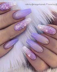 Acrylic nails coffin shape acrylic nails with coffin. 53 Crazy Gorgeous Nail Ideas For Coffin Shaped Nails 7 Recipeess Com Purple Acrylic Nails Mauve Nails Ombre Nails Glitter