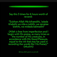Assalamu'alaikum ukhti, berdzikir akan membuat kita tenang, dengan berdzikir akan membuat kita kaya hati. Say This Three Times For Six Hours Worth Of Reward Islamicquotes