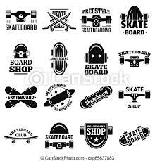 Skateboard Logo Set, Simple Style. Skateboard Logo Set. Simple Set Of  Skateboard Vector Logo For Web Design On White | Canstock