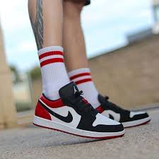Nike Air Jordan 1 Low Black Toe 553558 116 In 2020 Air Jordans Nike Nike Air Jordan