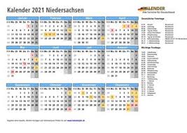 Unter dieser url finden sie immer den aktuellen kalender mit 15 monaten. Kalender 2021 Niedersachsen Alle Fest Und Feiertage