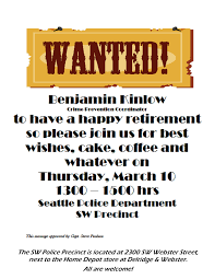If you're struggling for answers in life, cartman quotes will solve your problems, albeit with advice that would only serve someone as depraved as he is. Wish Benjamin Kinlow A Happy Retirement West Seattle Block Watch Captains Network