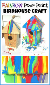Bird House Crafts For Kids Kid Made Bird Feeders Birdhouse Craft Bird Houses Painted Crafts