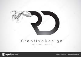 Rd Letter Design Rd Letter Logo Design With Black Smoke